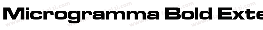 Microgramma Bold Extended字体转换